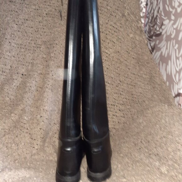 EQUESTRIAN RIDING BOOTS-Black Leather/Lined (Top)-21.25" Tall-Size 8.5 Men-NWOB - Picture 6 of 10